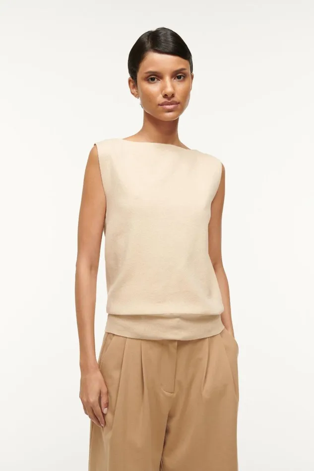 STAUD Tops Women STAUD ROCKI SWEATER CAMEL