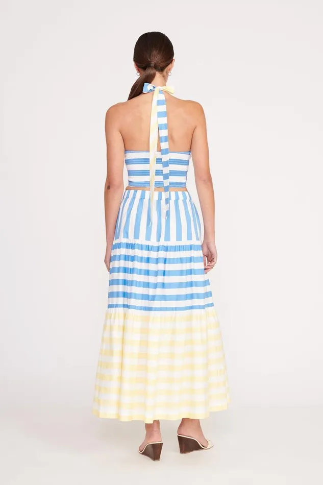 STAUD Tops Women STAUD SMOCKED KAI TOP BUTTERCUP SEASHORE STRIPE STAUD Tops Women STAUD SMOCKED KAI TOP BUTTERCUP SEASHORE STRIPE