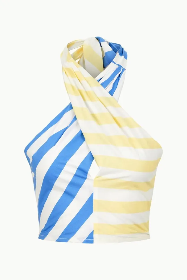 STAUD Tops Women STAUD SMOCKED KAI TOP BUTTERCUP SEASHORE STRIPE STAUD Tops Women STAUD SMOCKED KAI TOP BUTTERCUP SEASHORE STRIPE