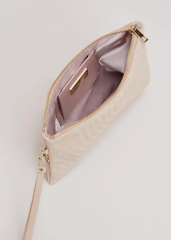 Stitch Detail Clutch Bag Neutral Women Phase Eight Bags and Clutches