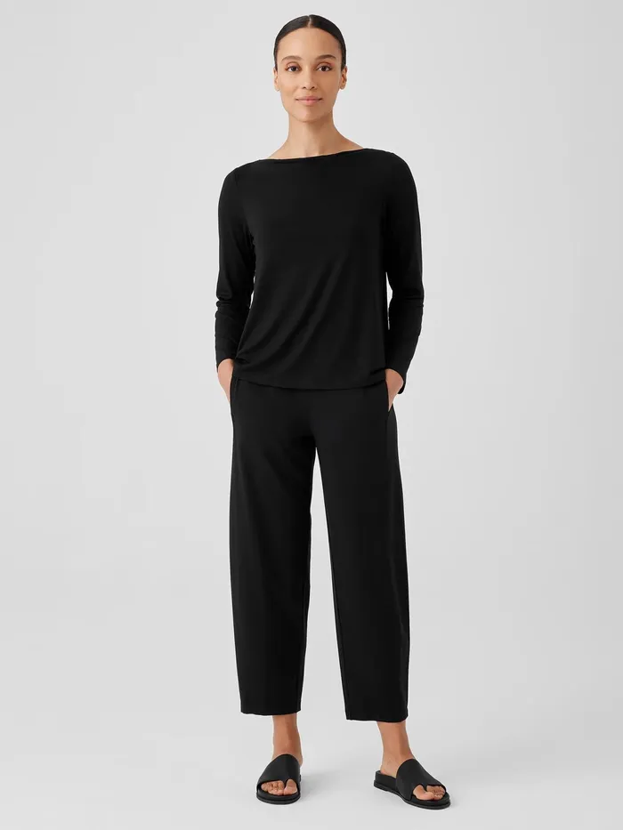 Stretch Jersey Knit Lantern Pant Black Women Eileen Fisher Pants Shorts and Jumpsuits