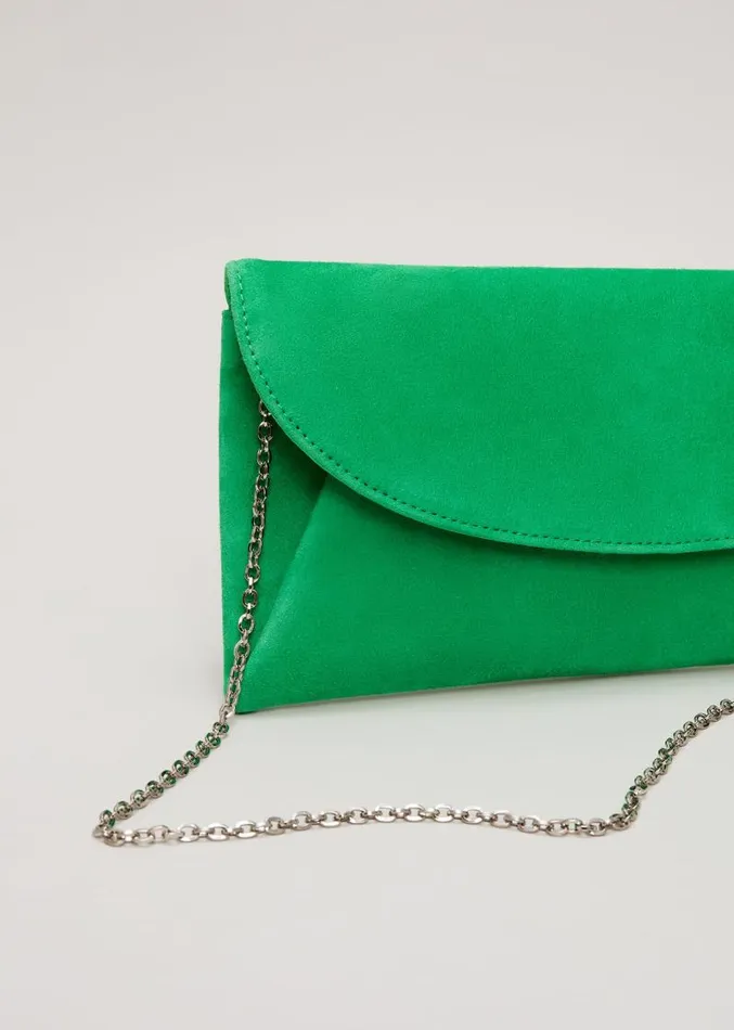 Suede Clutch Bag Bright Green Women Phase Eight Bags and Clutches