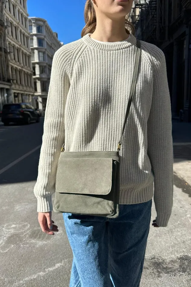 Suede Purse Olive Women Brandy Melville Bags and Backpacks