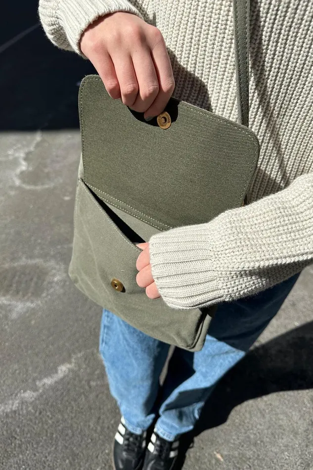 Suede Purse Olive Women Brandy Melville Bags and Backpacks