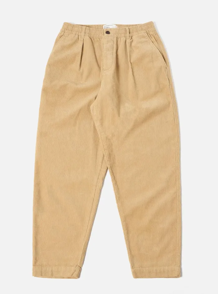 Suiting Men Universal Works Universal Works Pleated Track Pant In Fawn Cord