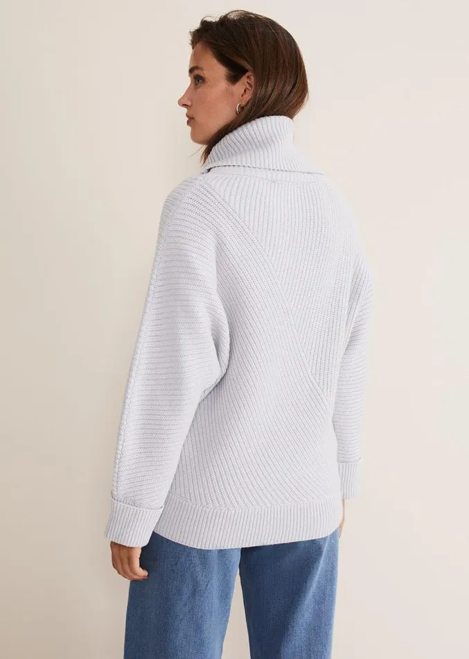 Suri Cowl Neck Knit Jumper Ice Blue Women Phase Eight Knitwear