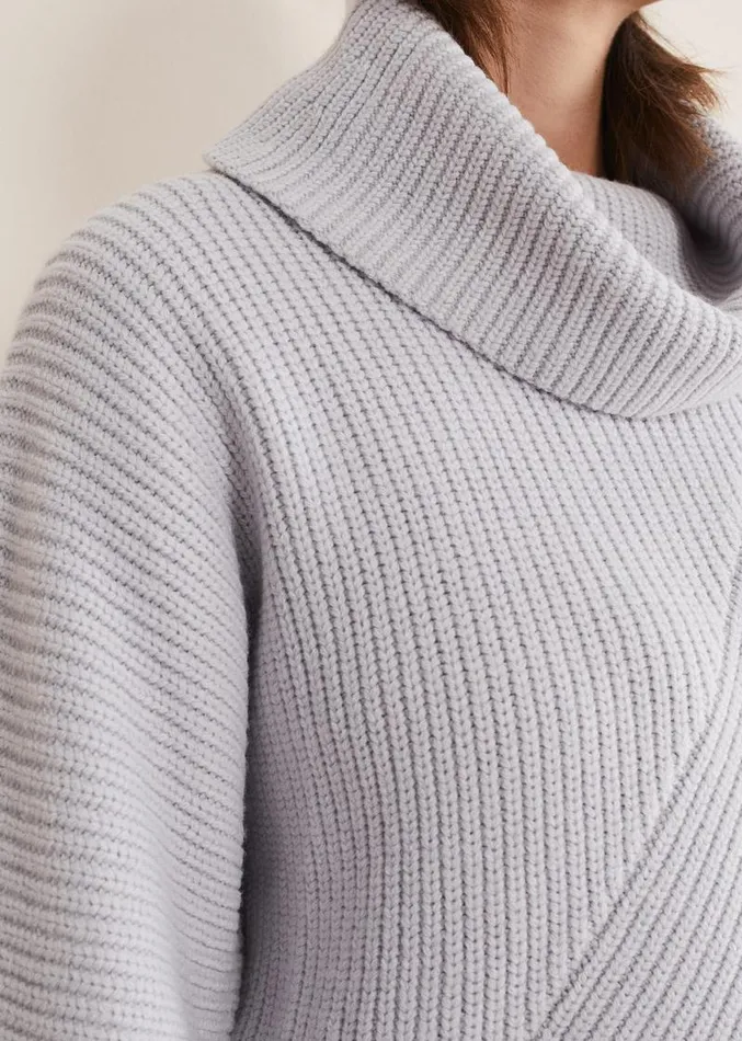 Suri Cowl Neck Knit Jumper Ice Blue Women Phase Eight Knitwear