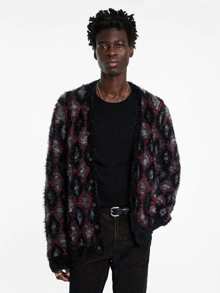 Sweaters Men John Varvatos LAYNE CARDIGAN Black