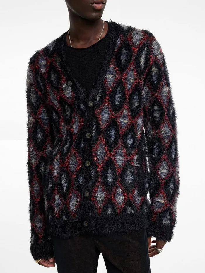 Sweaters Men John Varvatos LAYNE CARDIGAN Black