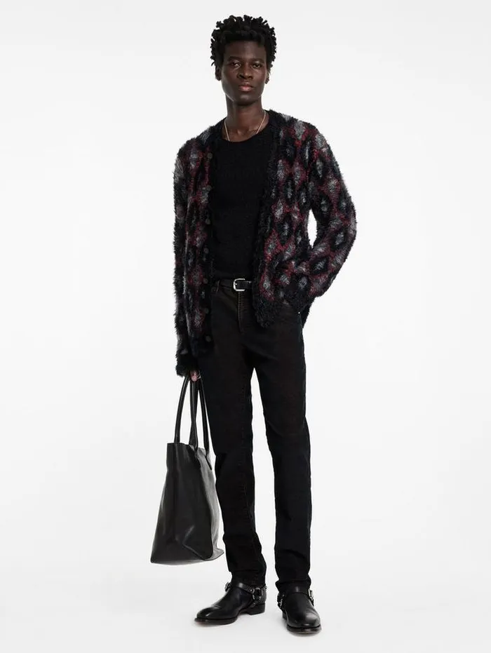 Sweaters Men John Varvatos LAYNE CARDIGAN Black
