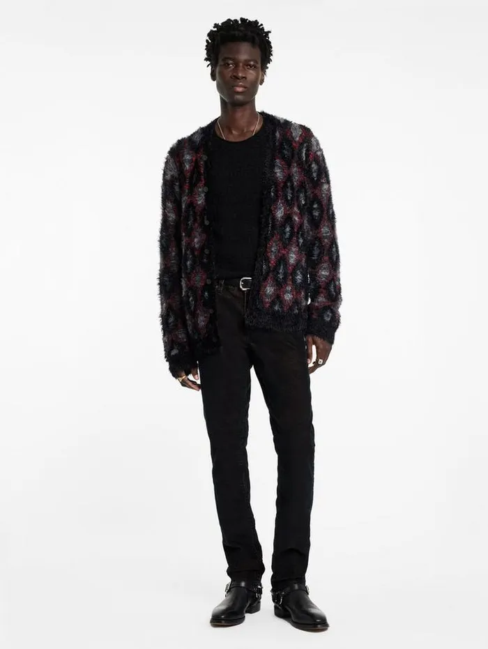Sweaters Men John Varvatos LAYNE CARDIGAN Black