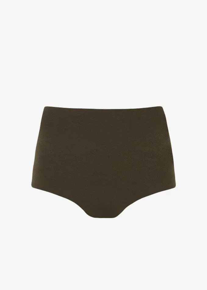 Swimwear Women The Frankie Shop Matteau High Waist Bikini Brief 8211 Thyme Crinkle