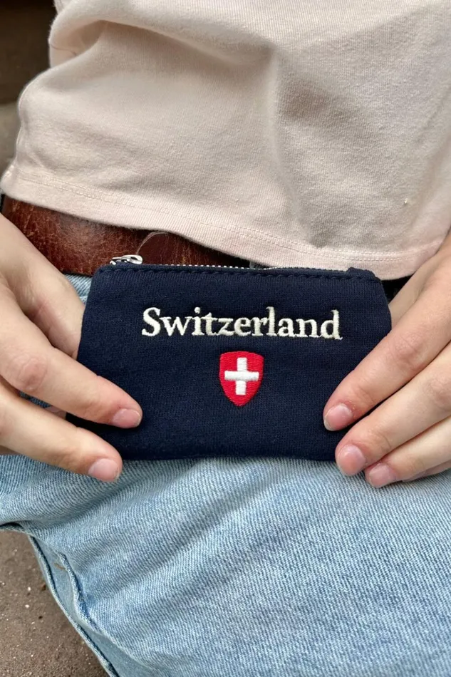 Switzerland Coin Purse Classic Navy Women Brandy Melville Graphics