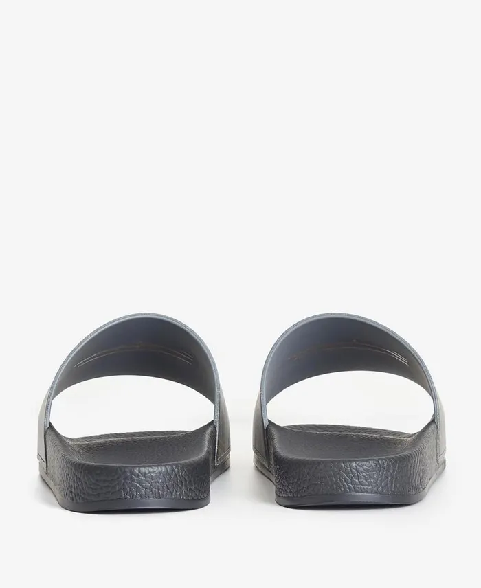 Tartan Sliders Classic Black Men Barbour Sandals