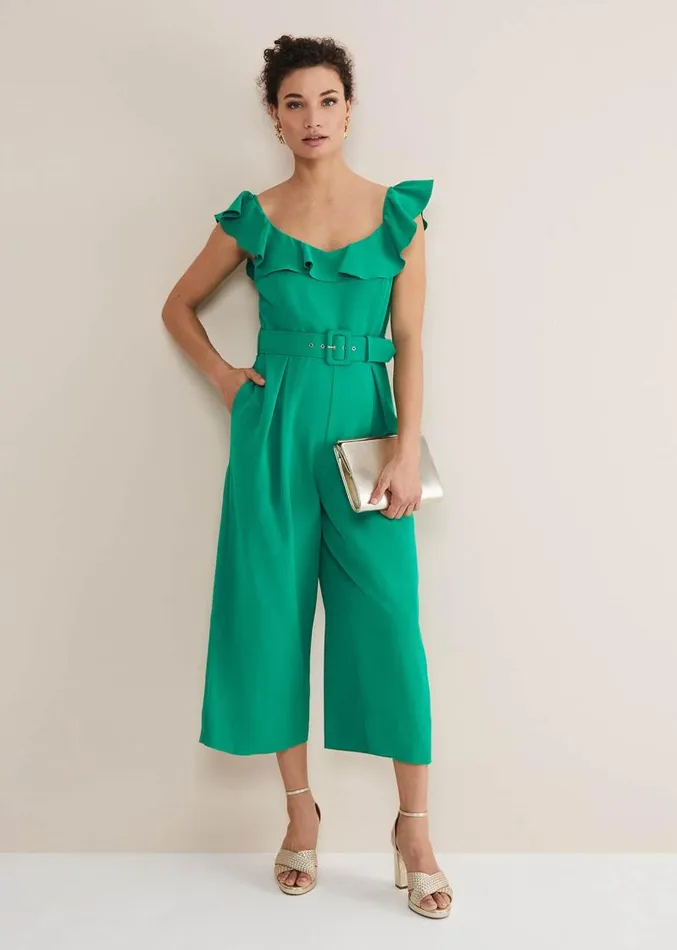 Tazanna Jumpsuit Grass Green Women Phase Eight Dresses