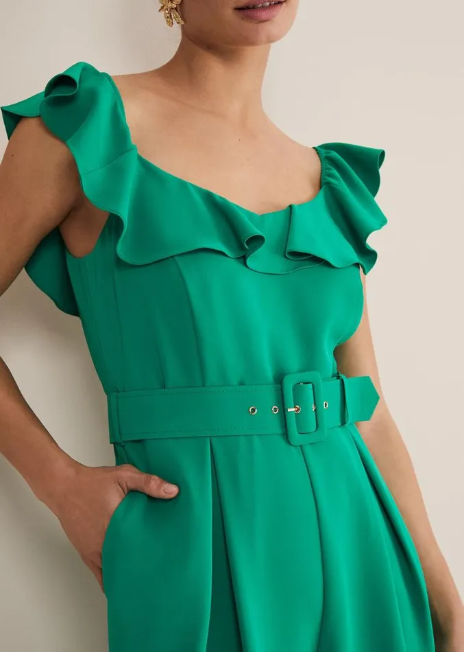 Tazanna Jumpsuit Grass Green Women Phase Eight Dresses