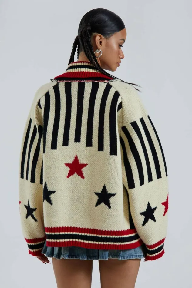 Team 23 Knitted Zip Through Multi Women Jaded London Knitwear