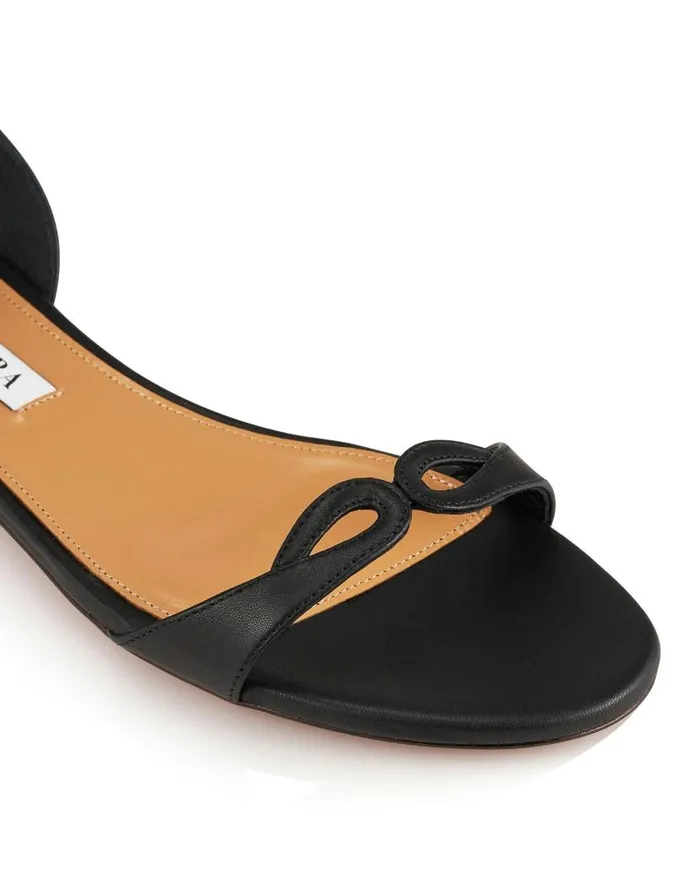 Tessa Sandal Flat Black Women Aquazzura Sandals Tessa Sandal Flat Black Women Aquazzura Sandals