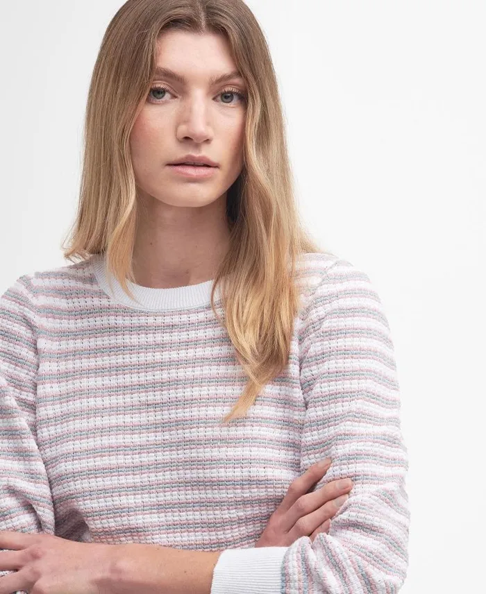 Thea Striped Crew Neck Jumper Multi Women Barbour Jumpers