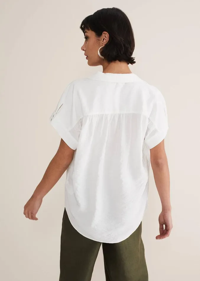 Thea VNeck Shirt Ivory Women Phase Eight Shirts and Blouses
