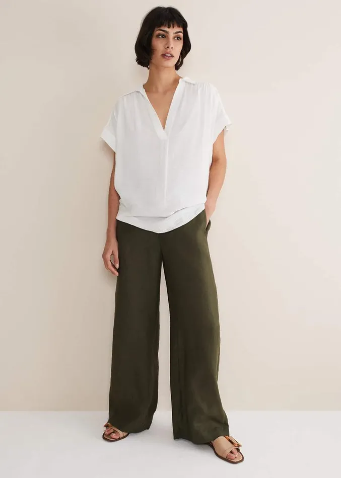 Thea VNeck Shirt Ivory Women Phase Eight Shirts and Blouses