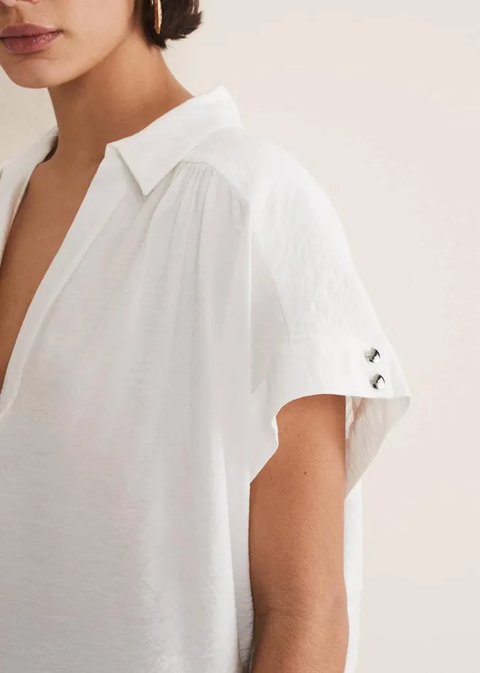 Thea VNeck Shirt Ivory Women Phase Eight Shirts and Blouses