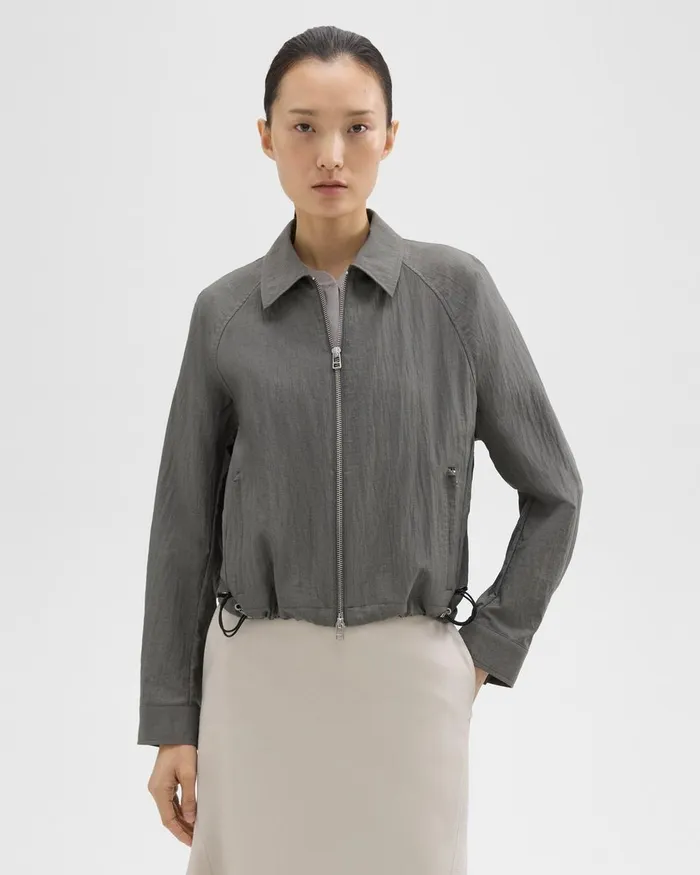 Theory Blazers Jackets Cropped Jacket Spruce 8211 Women