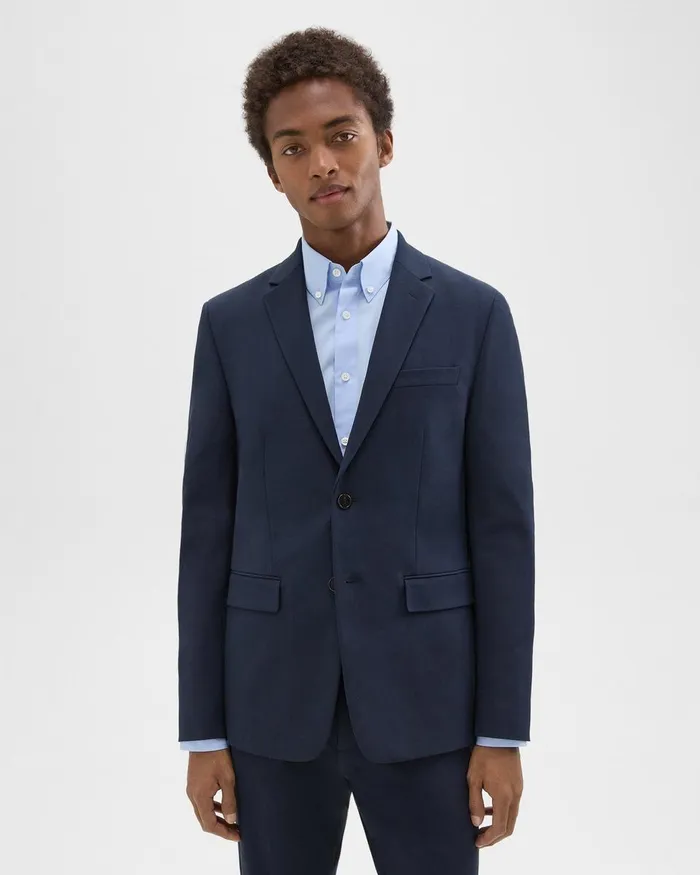 Theory Blazers Jackets Morton Blazer In Stretch Cotton Baltic 8211 Men