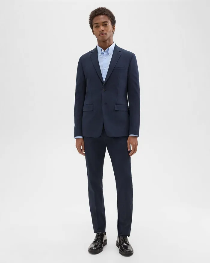 Theory Blazers Jackets Morton Blazer In Stretch Cotton Baltic 8211 Men