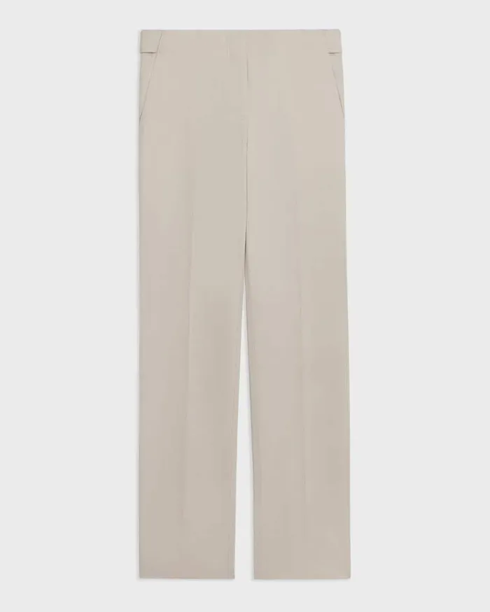 Theory Pants Adjustable Wool Gabardine Pant Aged Flax 8211 Women