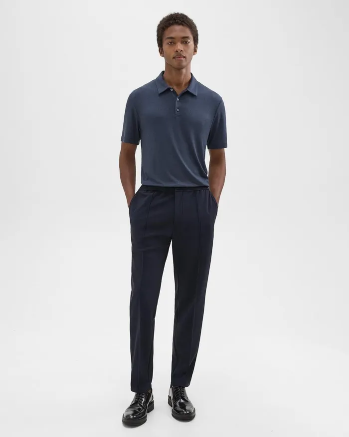 Theory Pants Curtis Drawstring Pant In Precision Ponte Baltic 8211 Men