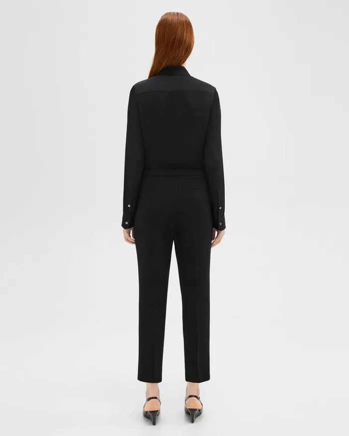 Theory Pants Treeca PullOn Pant In Admiral Crepe Black 8211 Women