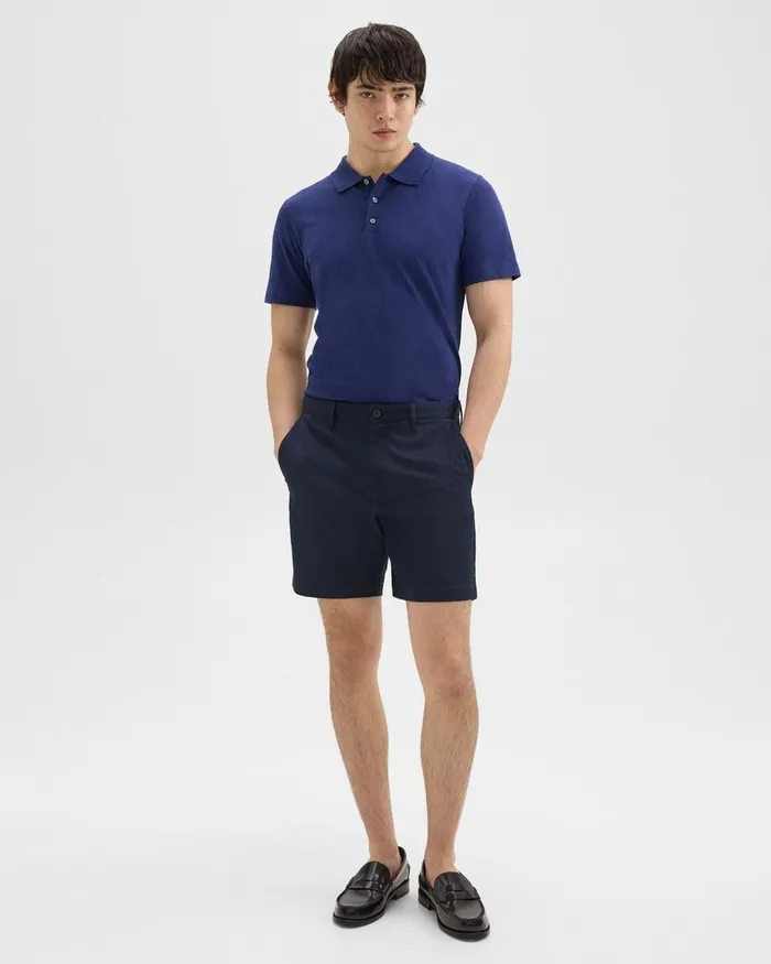 Theory Pants Zaine 7 Short In Organic Cotton Baltic 8211 Men