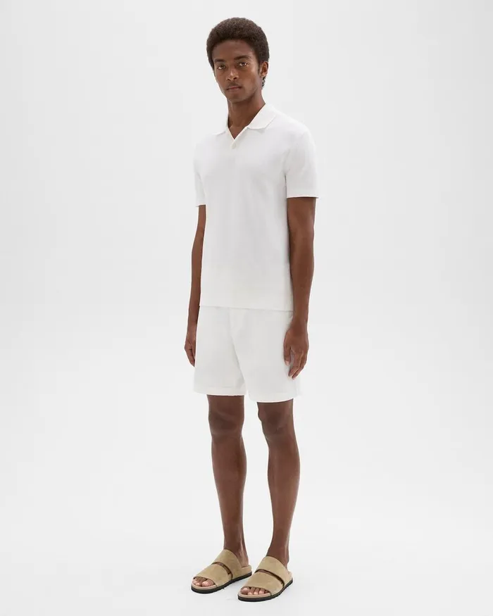 Theory Pants Zaine 7 Short In Organic Cotton White 8211 Men