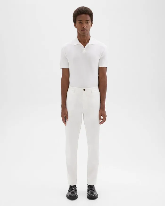 Theory Pants Zaine Pant In Organic Cotton White 8211 Men