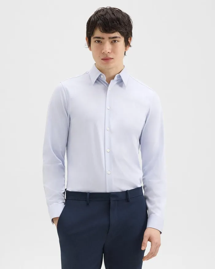 Theory Shirts Sylvain Shirt In Structure Knit Olympic 8211 Men