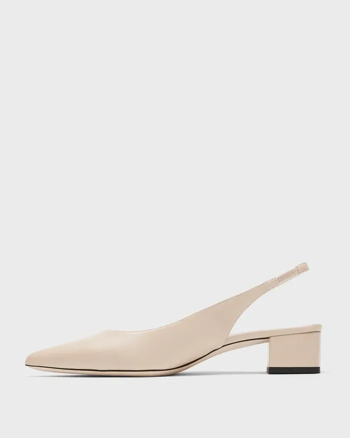 Theory Shoes Slingback Pump In Leather Light Nude 8211 Women
