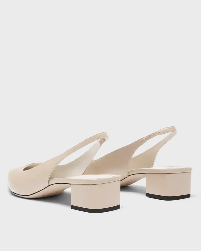 Theory Shoes Slingback Pump In Leather Light Nude 8211 Women