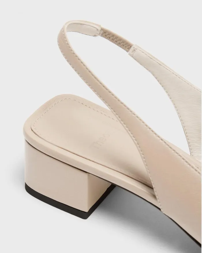 Theory Shoes Slingback Pump In Leather Light Nude 8211 Women