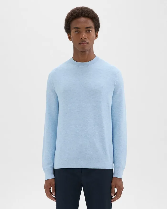 Theory Sweaters Cardigans Riland Sweater In Light Bilen Skylight Melange 8211 Men