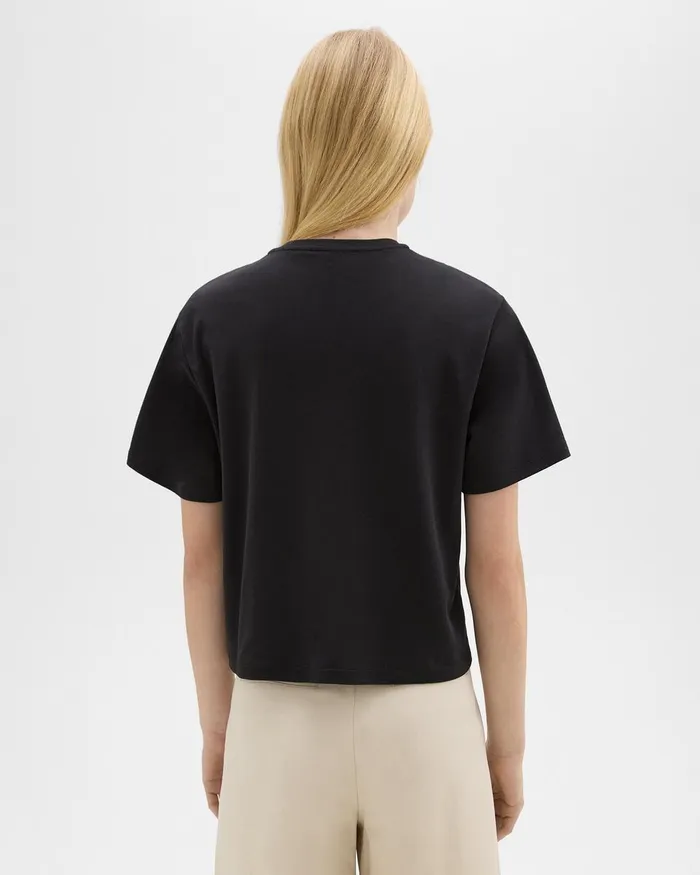 Theory TShirts Boxy Tee In Cotton Jersey Black 8211 Women