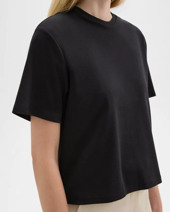Theory TShirts Boxy Tee In Cotton Jersey Black 8211 Women