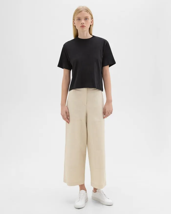 Theory TShirts Boxy Tee In Cotton Jersey Black 8211 Women