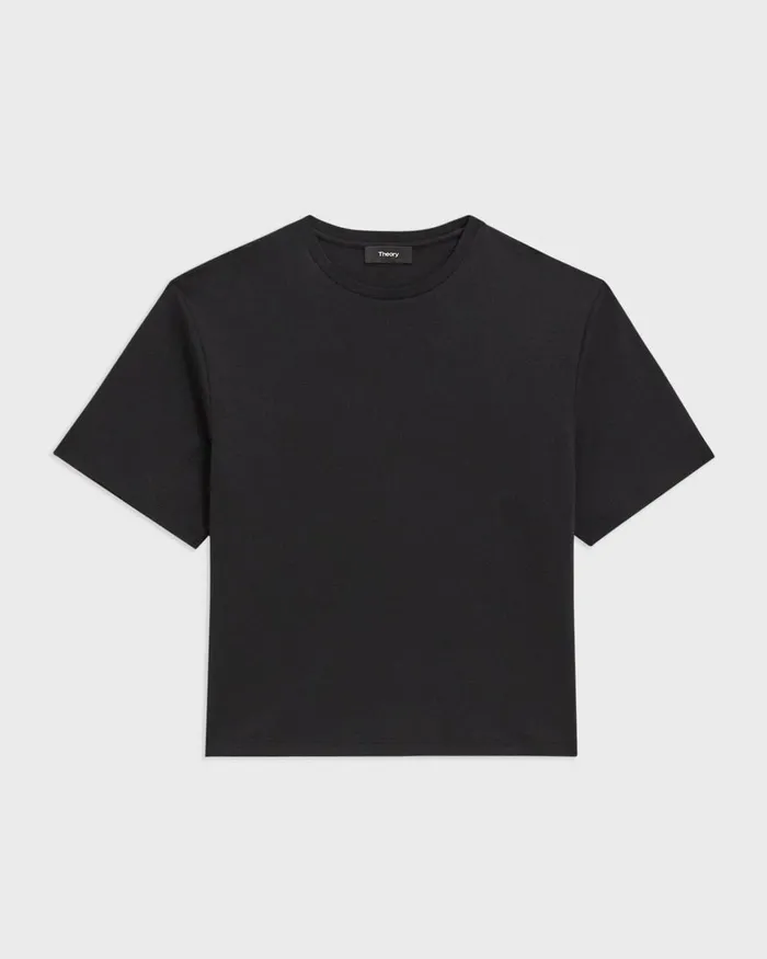 Theory TShirts Boxy Tee In Cotton Jersey Black 8211 Women