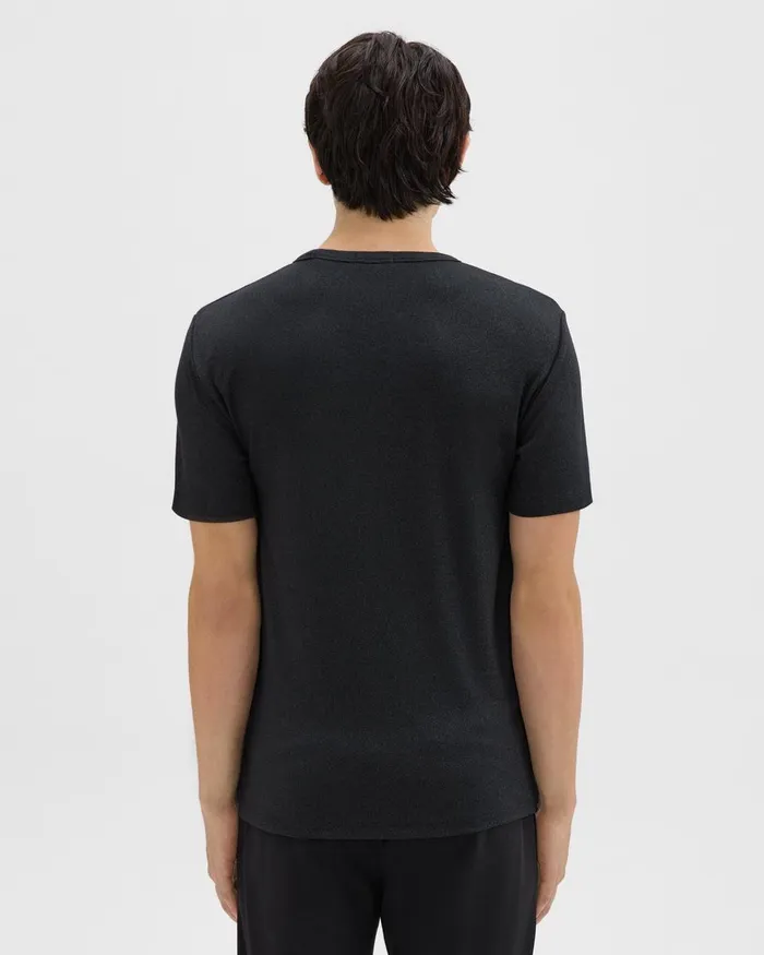 Theory Tshirts Polos Essential Tee In Anemone Modal Jersey Black Multi 8211 Men