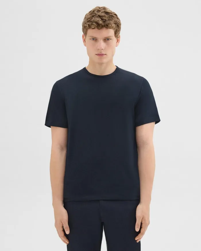 Theory Tshirts Polos Precise Tee In Luxe Cotton Jersey Eclipse 8211 Men