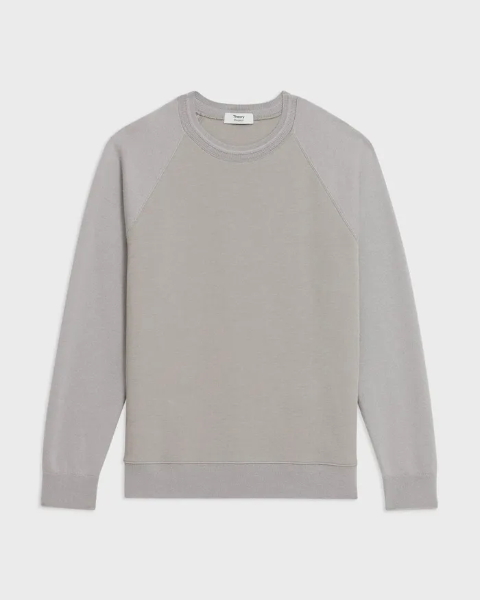 Theory Tshirts Polos ScubaWool Combo Sweatshirt Calcite 8211 Men