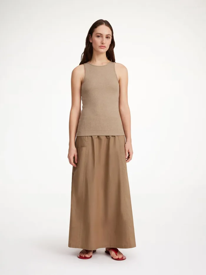 Tops and Blouses Women By Malene Birger Amani Organic Cotton Tank Top Nomad