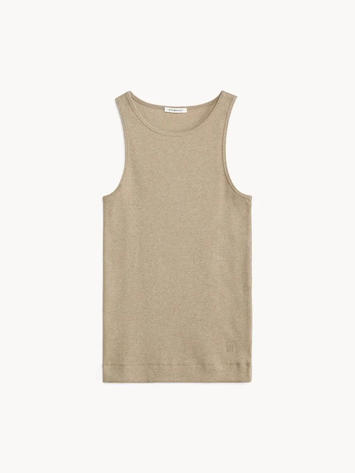 Tops and Blouses Women By Malene Birger Amani Organic Cotton Tank Top Nomad