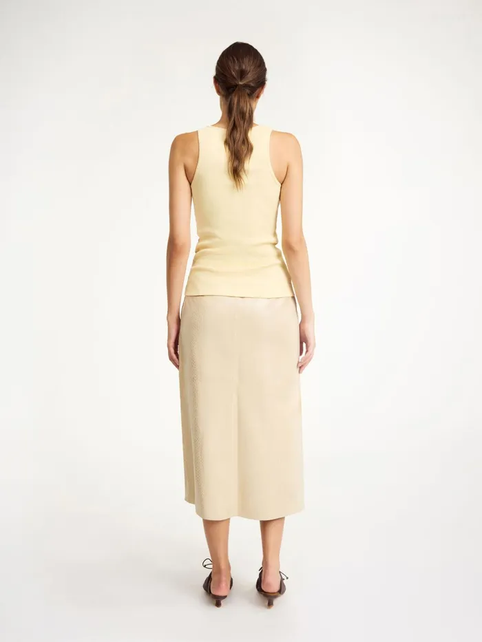 Tops and Blouses Women By Malene Birger Amani Organic Cotton Tank Top Sea Mist